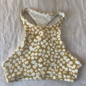 Aerie Yellow Floral Swimsuit